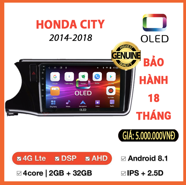 MÀN HÌNH OLED HONDA CITY 2014-2018